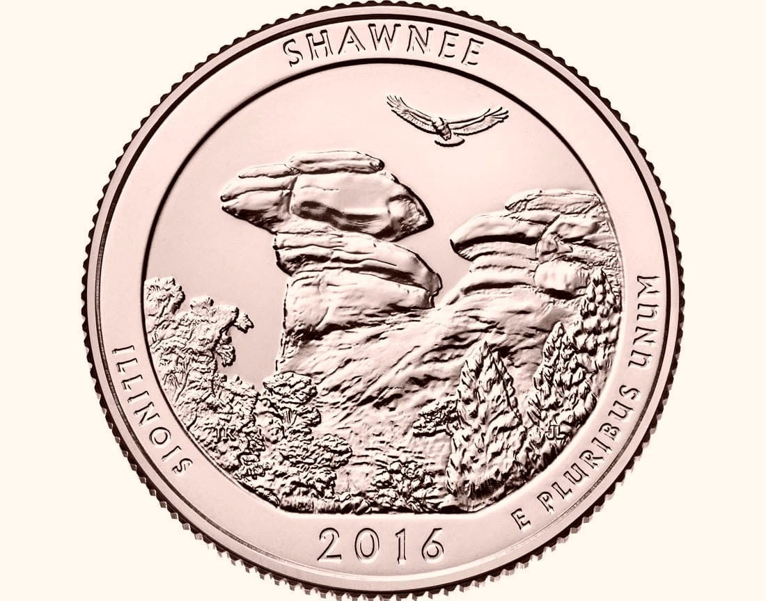 USA 25 c Park narodowy Shawnee 2016 nr 31 24k Au