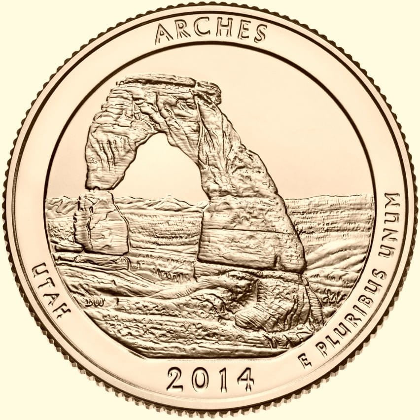 USA 25 c Park narodowy Arches 2014 nr 23 24 K Au