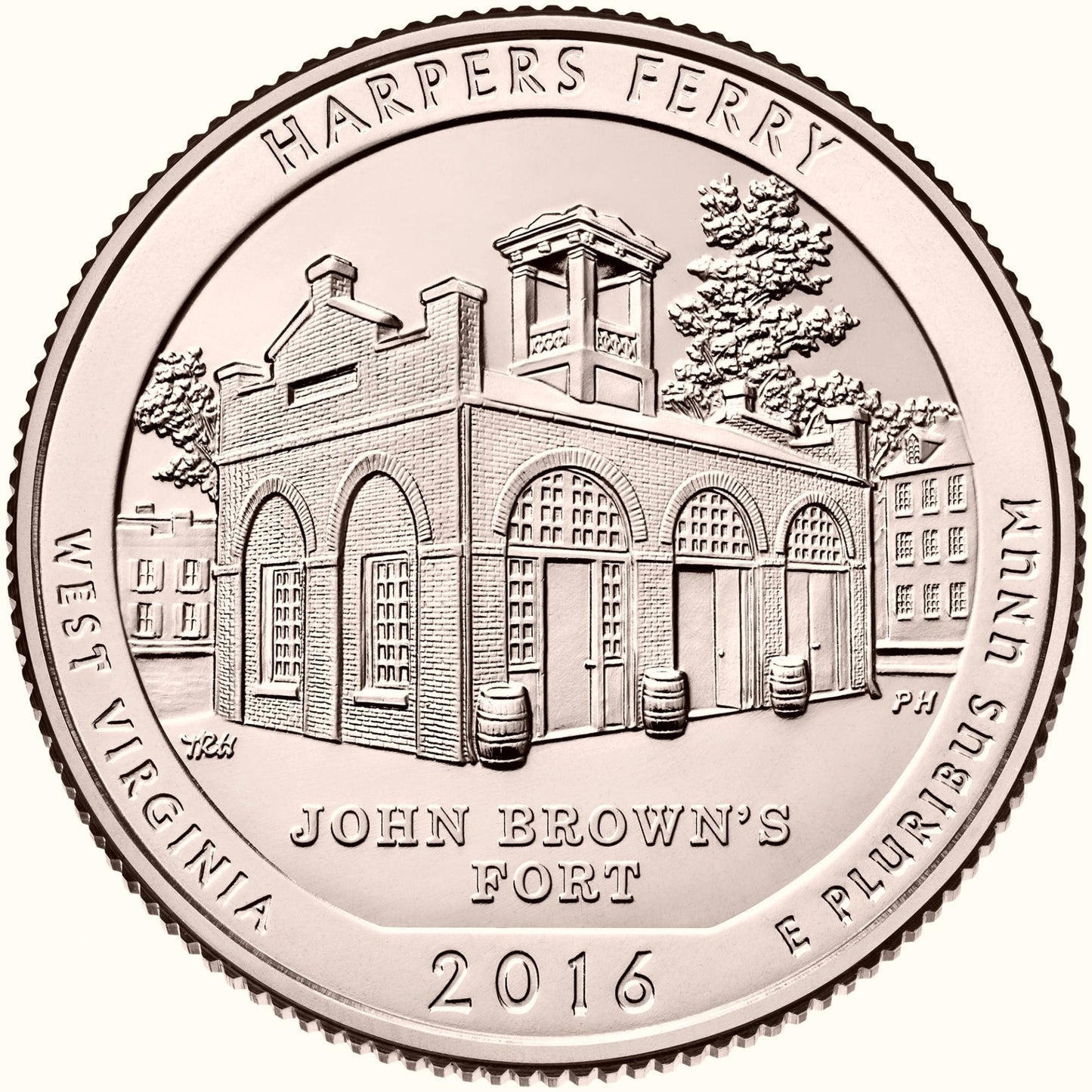 USA 25 c Park narodowy Harpers Ferry 2016 nr 33 24K Au