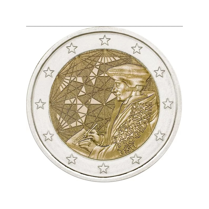 2 euro Estonia 35 lat programu Erasmus 2022