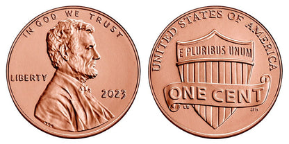USA 1 cent A. Lincoln E Pluribus Unum 2023