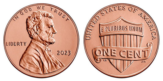 USA 1 cent A. Lincoln E Pluribus Unum 2023