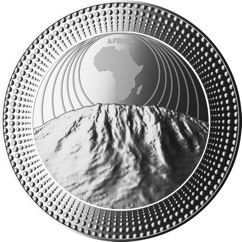Niue 5 $ Africa - Kilimanjaro 2023 2 Oz Ag.999