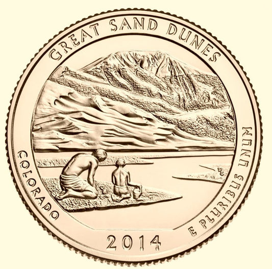 USA 25 c Park narodowy Great Sand Dunes 2014 nr 24 24 K Au