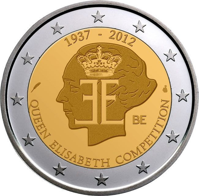 2 euro Belgia 75 rocznica konkursu muzycznego 2012