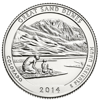 USA 25 c Park narodowy Great Sand Dunes 2014 nr 24