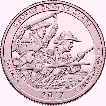 USA 25 c Park George Rogers Clark 2017 nr40 24K Au