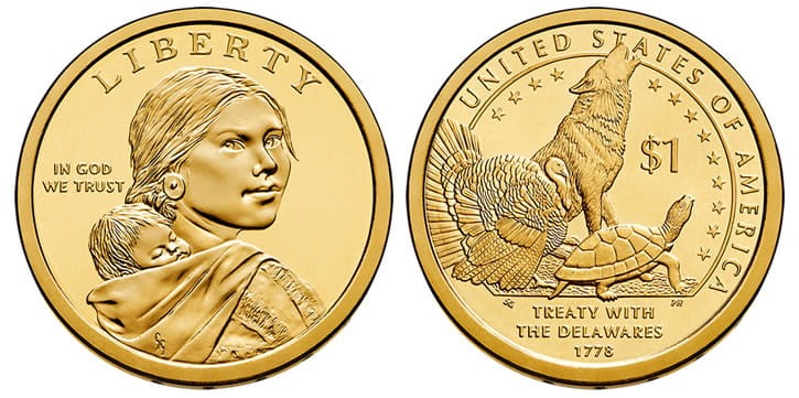 USA 1 $ Traktat z Delaware 1778 2013