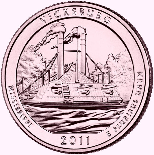 USA 25 c Park Narodowy Vicksburg 2011 nr9 24K Au