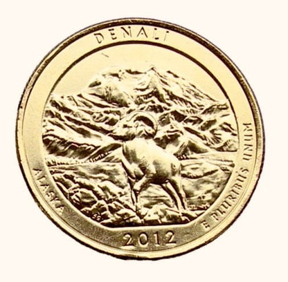 USA 25 c Park narodowy Denali 2012 nr 15 24K Au
