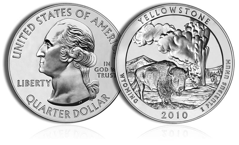 USA 25 c Park narodowy Yellowstone  nr 2 2010