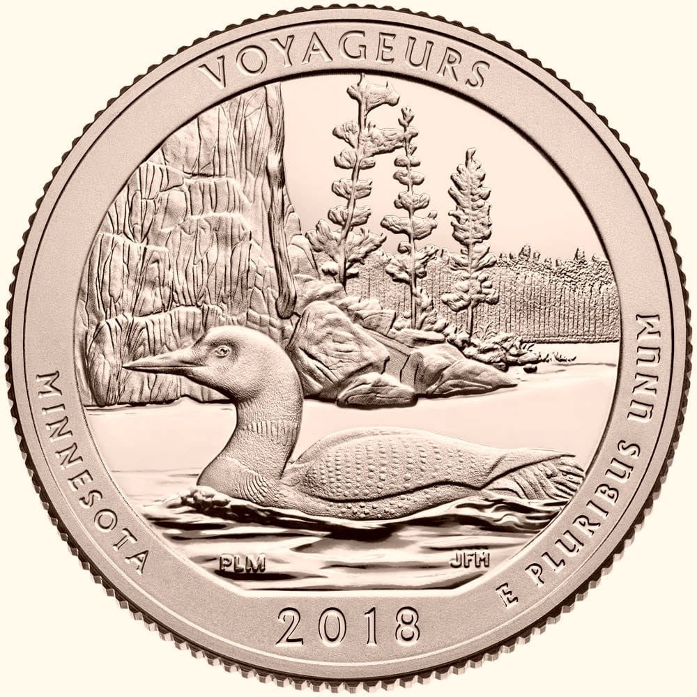 USA 25 c Park Voyageurs 2018 nr 43 24kAu