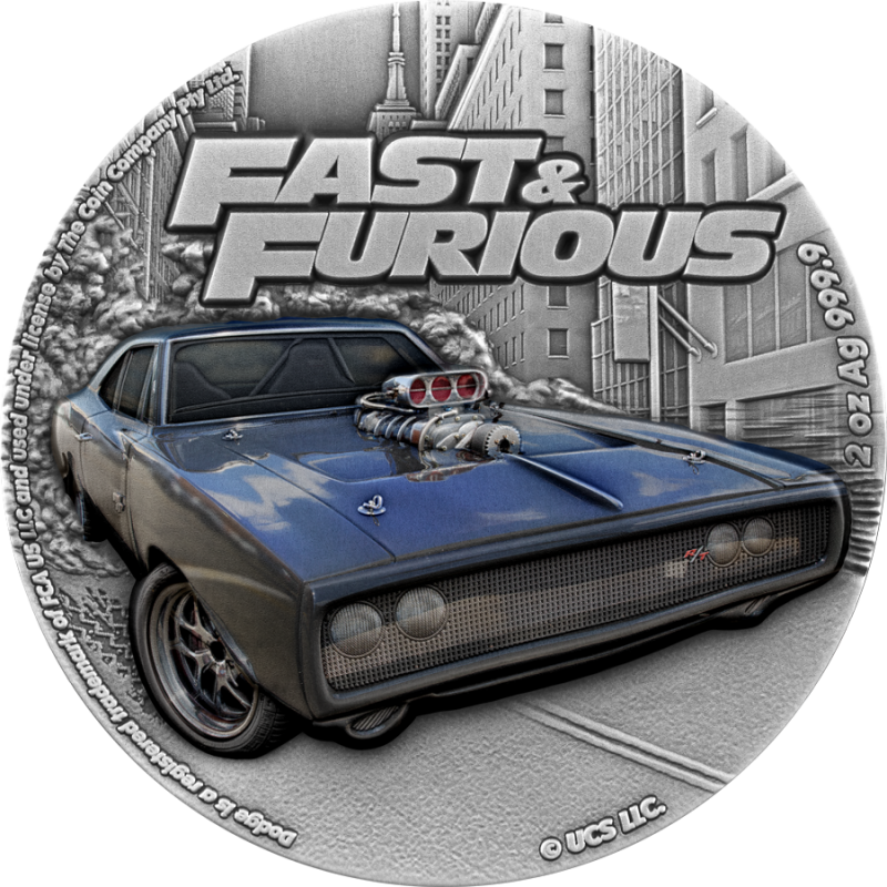 Niue 5 $ Fast & Furious 2023 2 Oz Ag.999