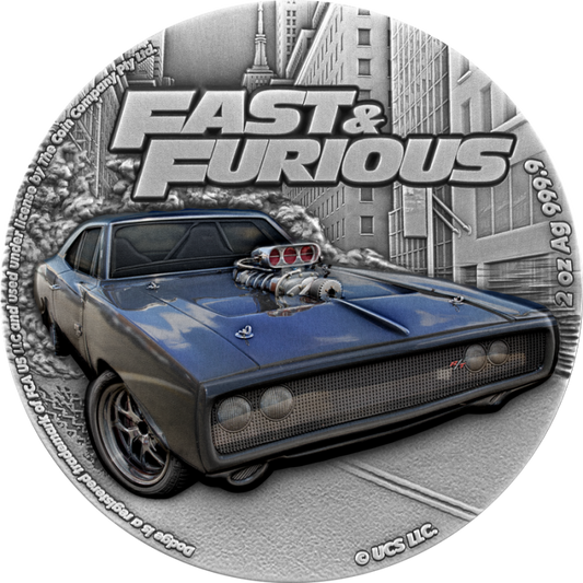 Niue 5 $ Fast & Furious 2023 2 Oz Ag.999