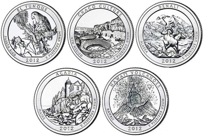 USA 25 c Parki narodowe x5 2012