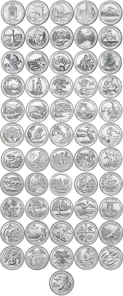 USA 25 c x 56 Parki Beautiful America 2010-2021