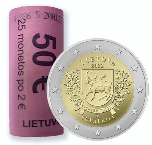 2 euro x 25 Litwa Suvalkija 2022