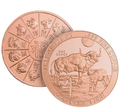 USA Year of the Ox 1 oz Cu.999