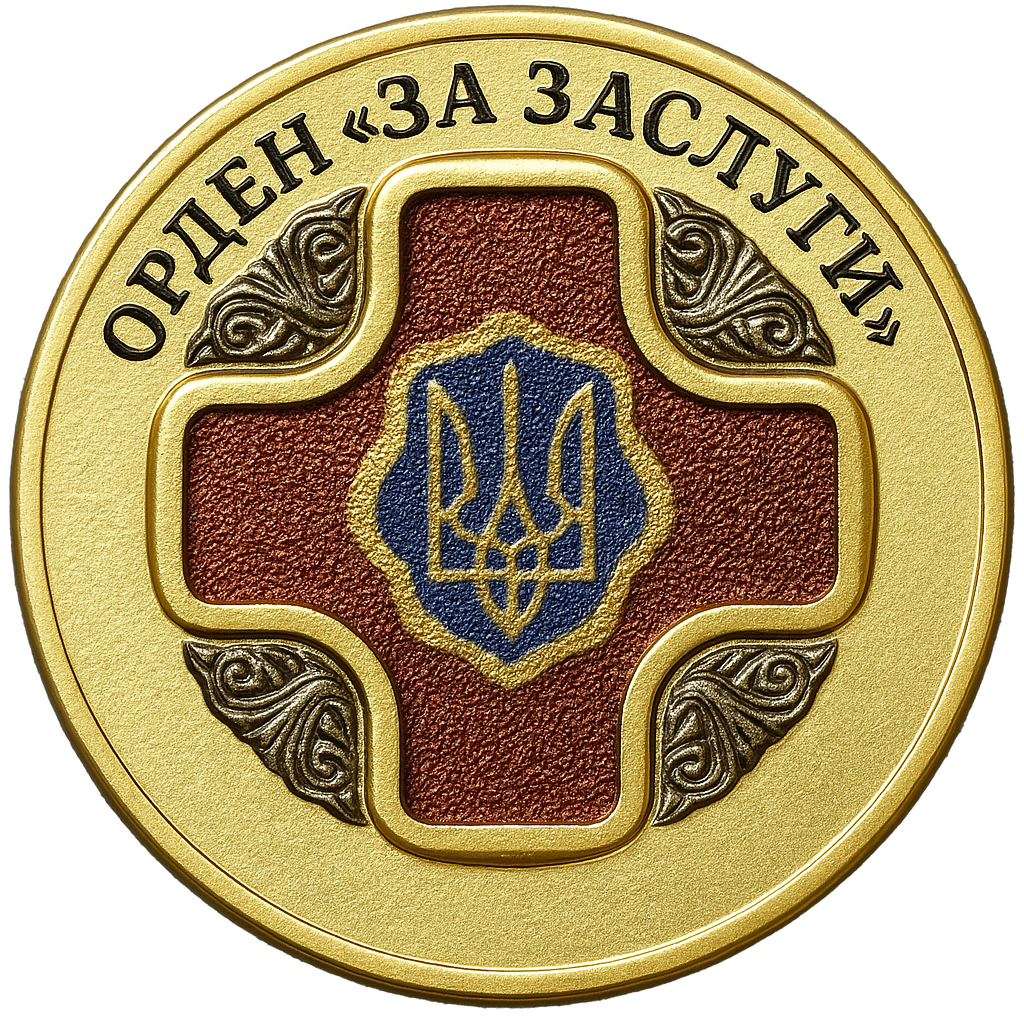 UKRAINA 10 karbowańców Order "Za zasługi" 2025