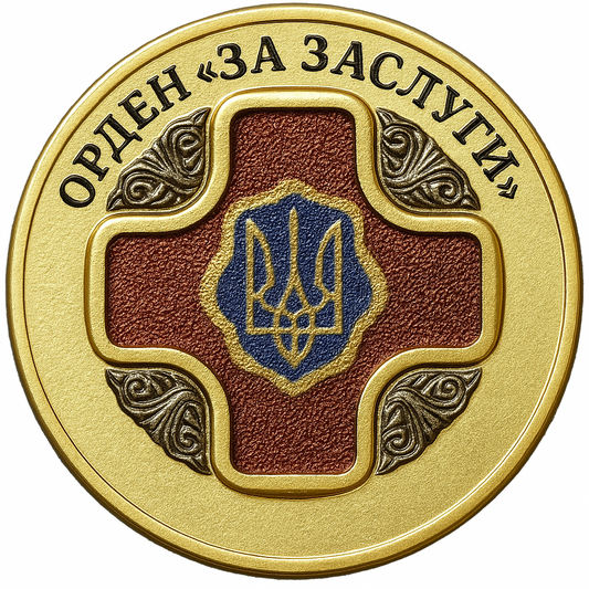 UKRAINA 10 karbowańców Order "Za zasługi" 2025