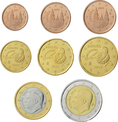 Euro set Hiszpania zestaw menniczy x 8 2023