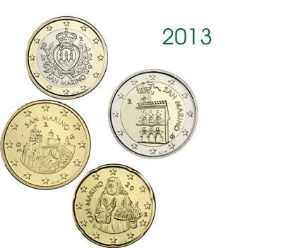 Euro set San Marino x4 zestaw menniczy 2013