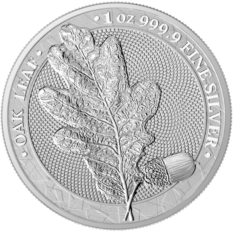 Germania Liść dębu 5 marek 2019 1 Oz Ag.999
