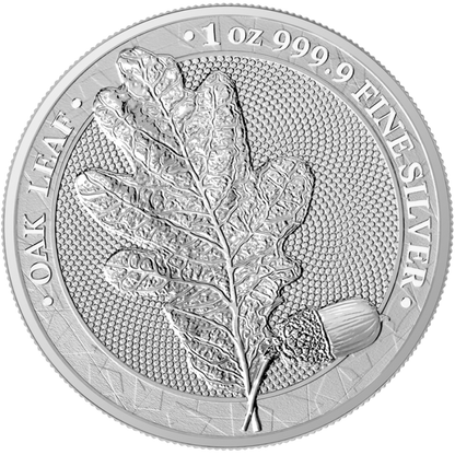 Germania Liść dębu 5 marek 2019 1 Oz Ag.999