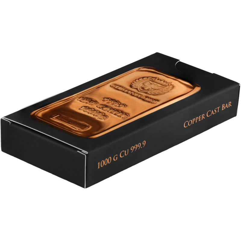 Germania Mint Copper Bar 1000 g Cu 999.9