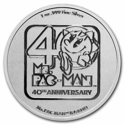 Niue 2 $ Ms. PAC-MAN 2021 1 Oz Ag.999
