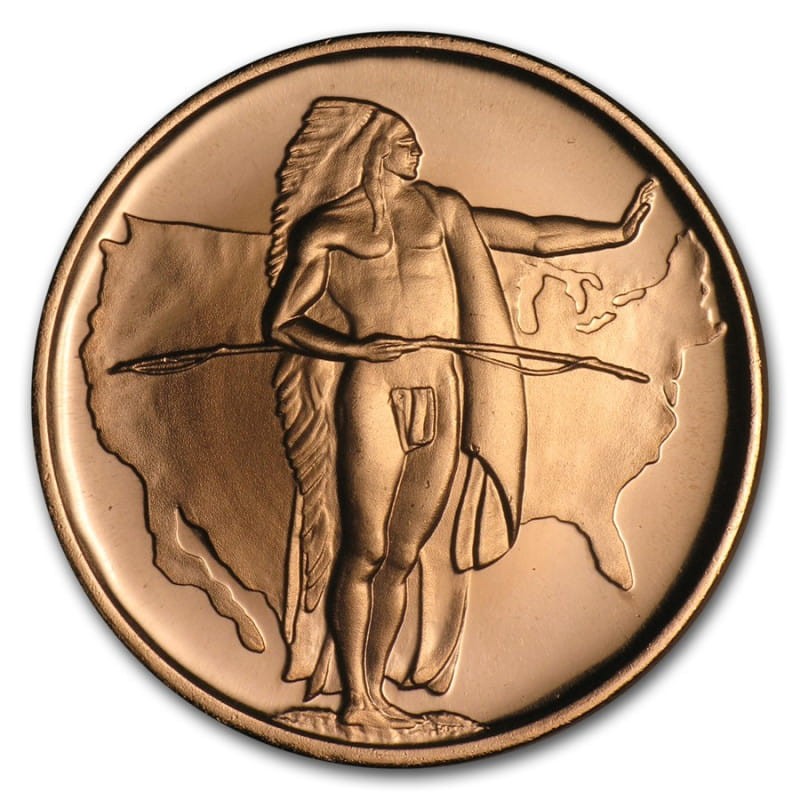 USA Oregon trail 1 oz Cu.999