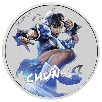 Tuvalu 1$  Street Fighter Chun Li 2022 1 OzAg.999k