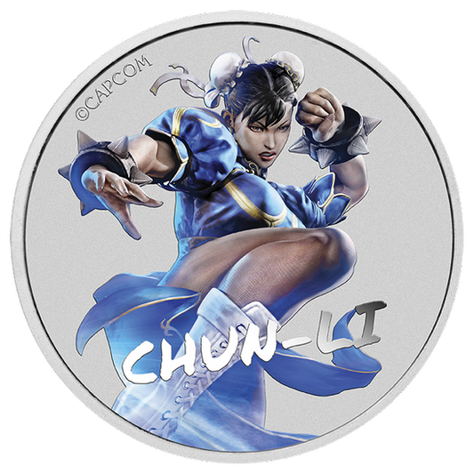 Tuvalu 1$  Street Fighter Chun Li 2022 1 OzAg.999k