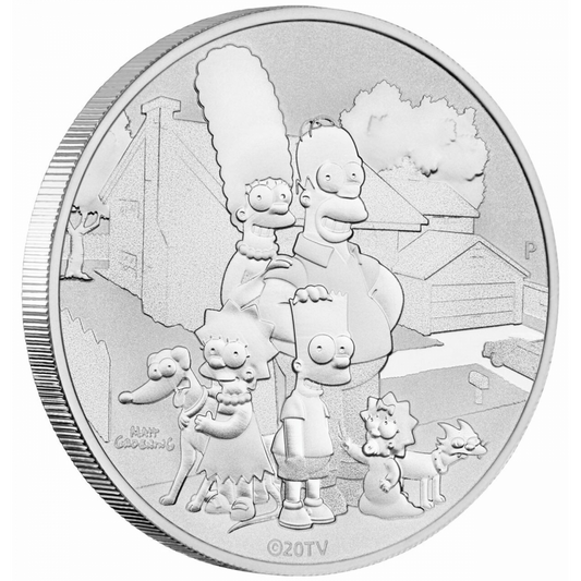 Tuvalu 1$ The Simpsons Family 2021 1 Oz Ag.999