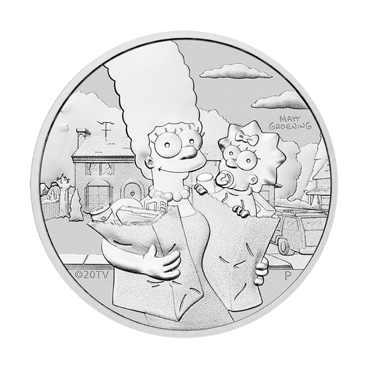 Tuvalu 1$ The Simpsons Marge And Maggie 2021 1 Oz Ag.999