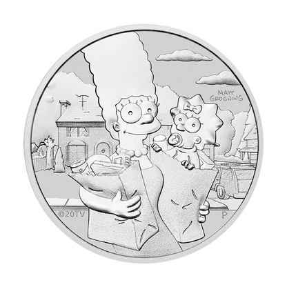 Tuvalu 1$ The Simpsons Marge And Maggie 2021 1 Oz Ag.999
