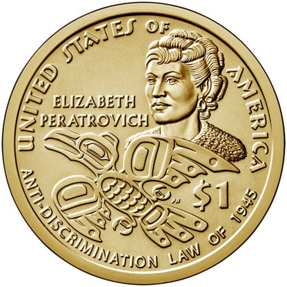 USA 1 $ Rdzenni Amerykanie Peratrovich 2020