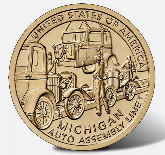 USA 1$ Innowacja Michigan Auto assembly line 2025 nr27