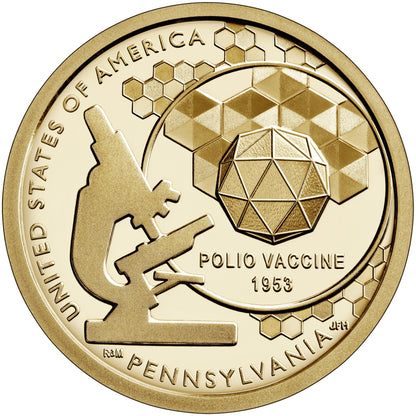 USA 1$ Innowacja Polio Vaccine 2019 nr4