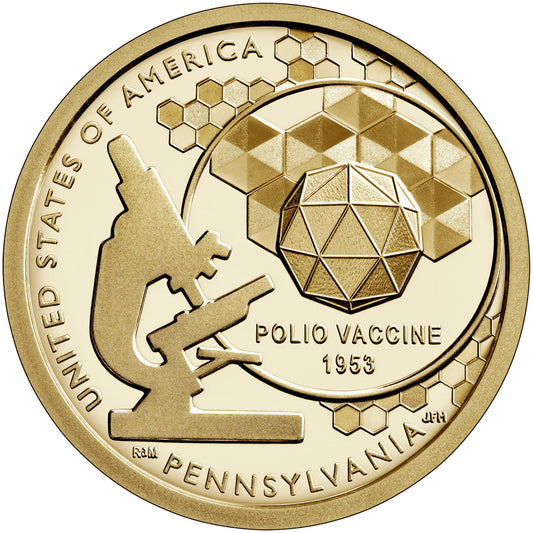 USA 1$ Innowacja Polio Vaccine 2019 nr4