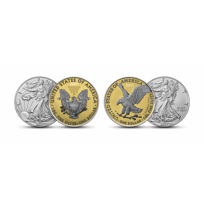 USA 2 x 1$ Eagle Heritage ed. 1 OZ Ag.999 2021