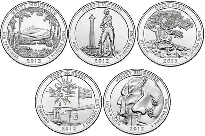 USA 25 c Parki narodowe x5 2013