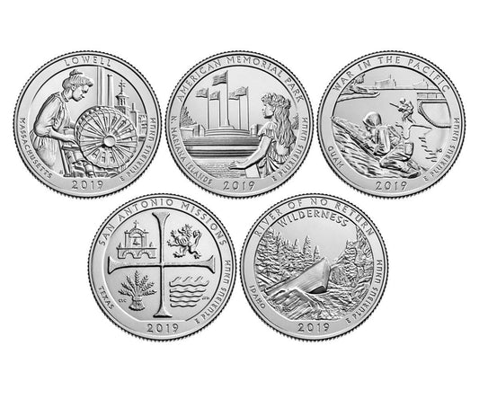 USA 25c Parki narodowe x 5 2019