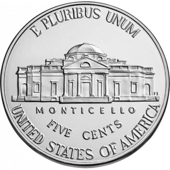 USA 5 c Jefferson Nickel Monticello 2013 P