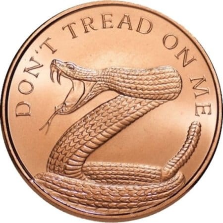 USA Don’t Tread On Me Snake  1 oz Cu.999 2025