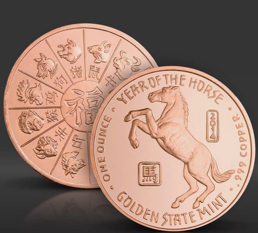 USA Year of the Horse 1 oz Cu.999