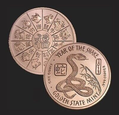 USA Year of the Snake 1 oz Cu.999 2025