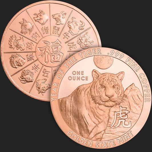 USA Year of the Tiger 1 oz Cu.999 2024