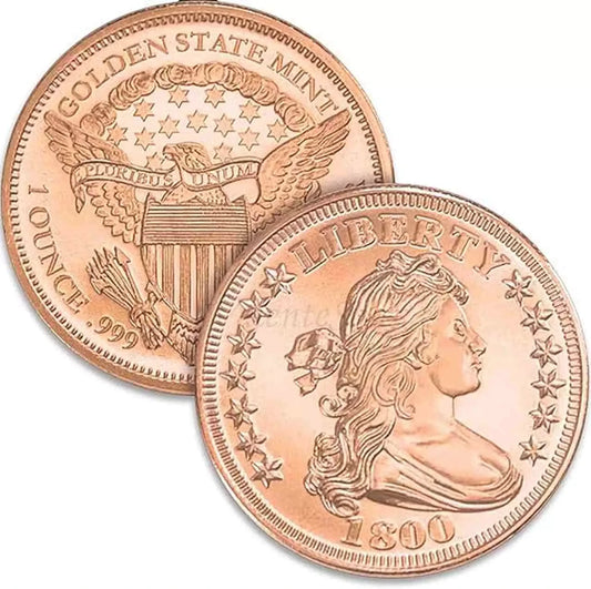 USA eagle head 1 oz Cu.999