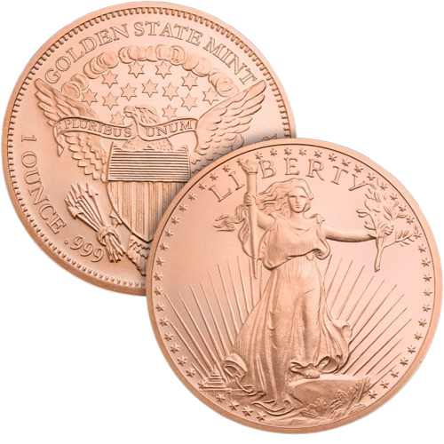 USA saint-gaudens 1 oz Cu.999